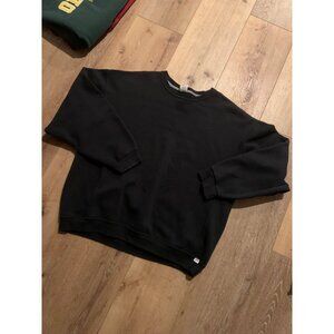 Vintage 90s Russell Athletic Black Crewneck Sweatshirt Mens XXL
